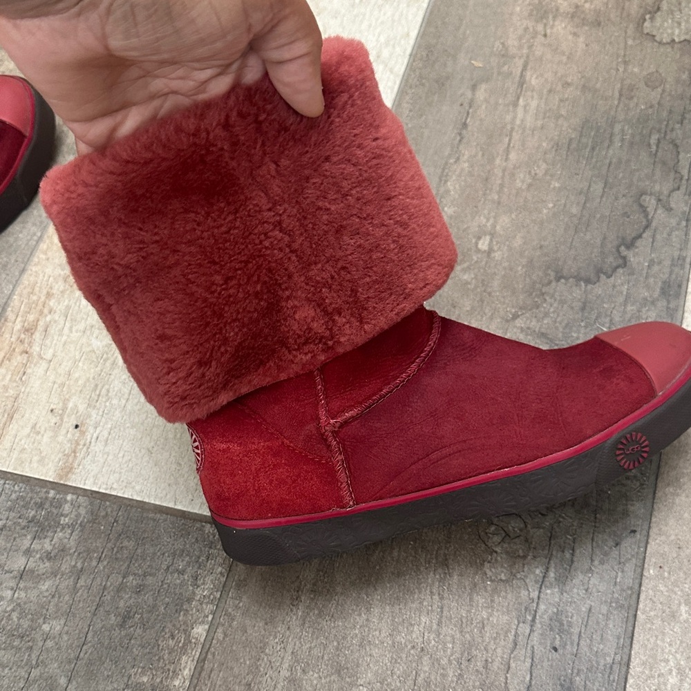 UGG Red Suede Winter Boots
